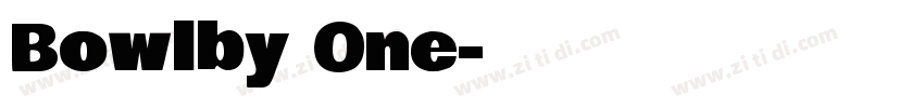 Bowlby One字体转换